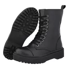 Bota Feminina Coturno Com Ziper Verniz Crshoes 1605