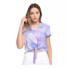 Blusa Camisa Sybilla Batik Con Nudo Viscosa Fresca Importada