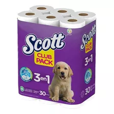 Papel Higienico Scott Triple Hoja X 30 Rollos