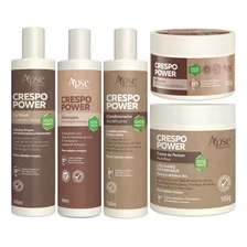 Kit Crespo Power Completo Apse Vegano 5 Produtos Cabelo