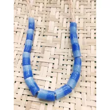 Fio Coral Africano Azul Monjolo