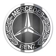 Emblema Badge Em Metal Mercedes Benz 85mm Premium