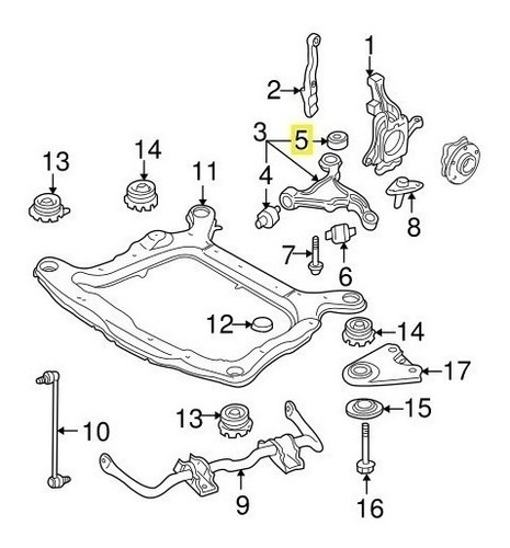 Buje Horquilla Suspension Delantera Volvo S60 S80 V70 \u0026 Foto 5