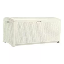 Suncast Db9200wd Caja De Resina De Mimbre Blanca 29 Color Blanco