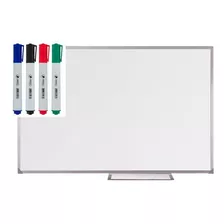 Lousa Quadro Branco 120x90 Cm + Régua 1 Metro + 12 Canetas