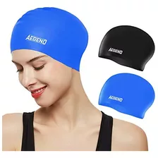 Gorros De Natación Aegend Para Cabello Largo (paquete De 2),