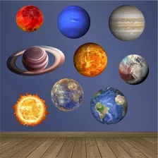 Adesivos Decorativos Planetas Sistema Solar - 130 X 93 Cm Cor Colorido