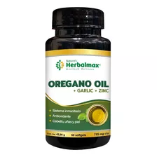 Aceite De Oregano Mas Ajo Y Zinc 60 Softgels