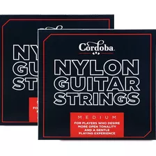 Cordoba Nylon Cuerdas Para Guitarra Clásica Mediana 2 Pk