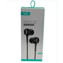 Fone De Ouvido - Estéreo In-ear Com Microfone - Fam Fca-e082