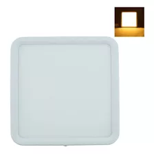 Lampara De Sobreponer Led 18w Luz Cálida Cuadrada Color Blanco