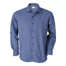 Camisa Fideli Regular Com Bolso Azul - Original