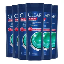 Kit Shampoo Clear Men Anticaspa Limpeza Diária 2 Em 1 400ml 