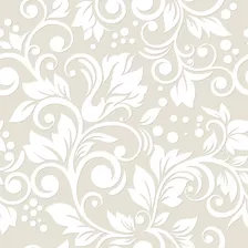 Papel De Parede Adesivo Floral Creme E Branco Elegance Rolo