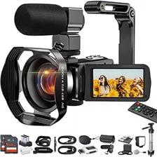 Videocámara Acuvar 4k Cámara De Vlogging Con Enfoque Automát