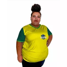 Camiseta Plus Size Seleção Campeã Futebol Paixão Nacional