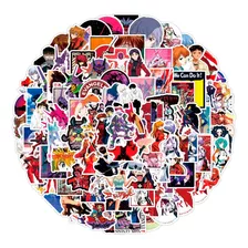 52 Uds Stickers Calcomanias Neon Genesis Evangelion Anime