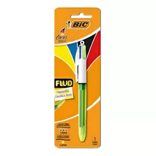 Bolígrafo Retráctil 1.0 Fluo 4 Colores - Bic Outdoor Color Green