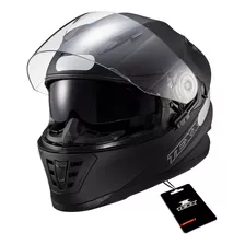 Capacete Para Moto Preto Texx Wing Com Oculos Solar Interno