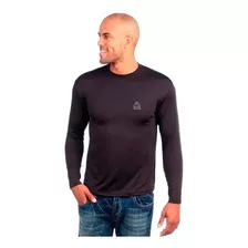 Remera Camiseta Termica Hombre Black Rock Negro Running