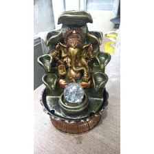 Fonte De Água Ganesha Flor De Lótus 8 Quedas Bivolt 27cm