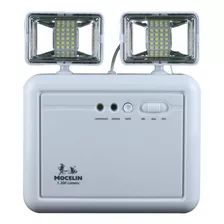 Luminária De Emergência Mocelin 1200 Lumens Led Com Bateria Recarregável 8 W 127v/220v Branca