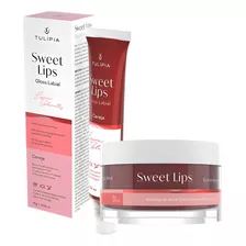 Tulipia Sweet Lips Combo Gloss Labial + Esfoliante Cereja