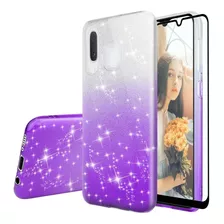 Funda Para Samsung Galaxy A20 (color Violeta/marca Tjs)