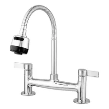 Torneira Misturador Gourmet Cozinha 1/4v Cromado C70 Leão