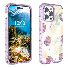 Funda Para iPhone 14 Pro Max - Ananas/violeta