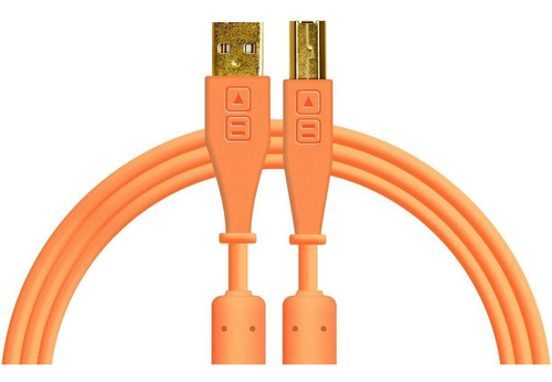 Cable Usb-b A Usb-a 1.5 Metros Color Naranjo (neon Orange) C