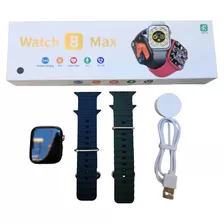 Relógio Smartwatch Série 8 Max Bluetooth Chamadas 2 Pulseira