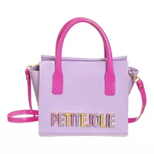 Bolsa Petite Jolie Love Estilo Tote Logo Mania Lilas/rosa Ún