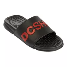 Ojotas Dc Shoes Slide Negro Rojo Original Suela Dual Lite