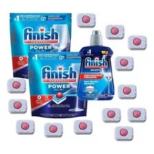 2 Detergentes Finish Tabs Para Máquina Lava Louça +1 Secante