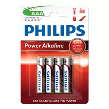 Blister Pilas Alcalinas Philips Aaa 1.5v ( Pack 4 Unidades)®