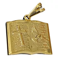Pingente Bíblia Espirito Santo Masculino Banhado A Ouro