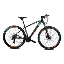 Bicicleta Aro 29 Ksw Color Altus 1.0 24v Hidraulico + Trava Cor Laranja/verde Tamanho Do Quadro 19