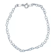 1x Pulsera Corazones Plata925, Mantra Envío Todo Chile