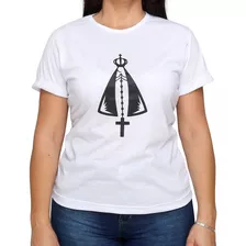 Camiseta Feminina Baby Look Country Branca Nossa Senhora