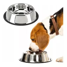 Tigela Bebedouro Aço Inox 26cm Pet Cachorro Gato Grande 