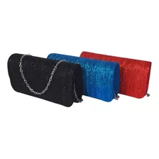 Clutch Brilho Luxo Bolsa Mão Formatura Madrinha Balada Festa