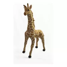 Girafa Gigante Realista Em Pé De Pelúcia 90 Cm