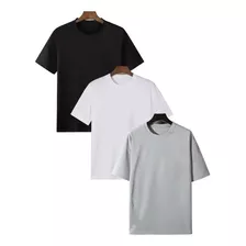 3 Playeras Hombre Básica Cuello Redondo Paquete