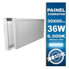 Painel Led 60x30 Plafon Retangular Sobrepor 36w 6500k Branco Cor Branco Frio 110v/220v