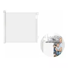 Puerta Retráctil De Seguridad Para Bebé, 20-180 Cm, Blanco