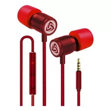 Audífonos Inalámbricos Ludos Ultra Con Cable Reforzado Rojo