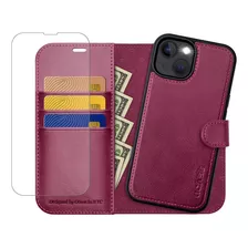 Funda Ocase Para iPhone 14 Plus Wallet Mag C/pant Burgundy