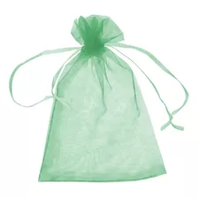 Bolsa Costalito De Organza, Mxpfg-007, 15 Pzas, Tela, Verde