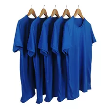 Kit 5 Revenda Atacado Para Marca Sublimação Camiseta Azul